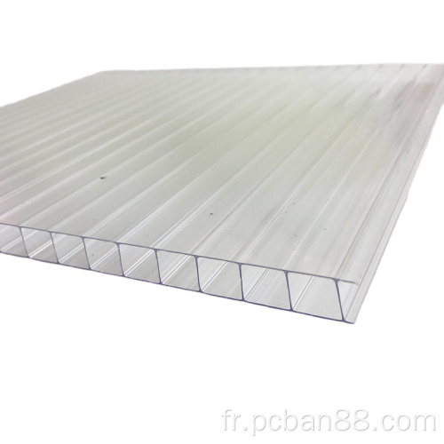 Panneau solaire transparent PC multicouche de 12 mm transparent